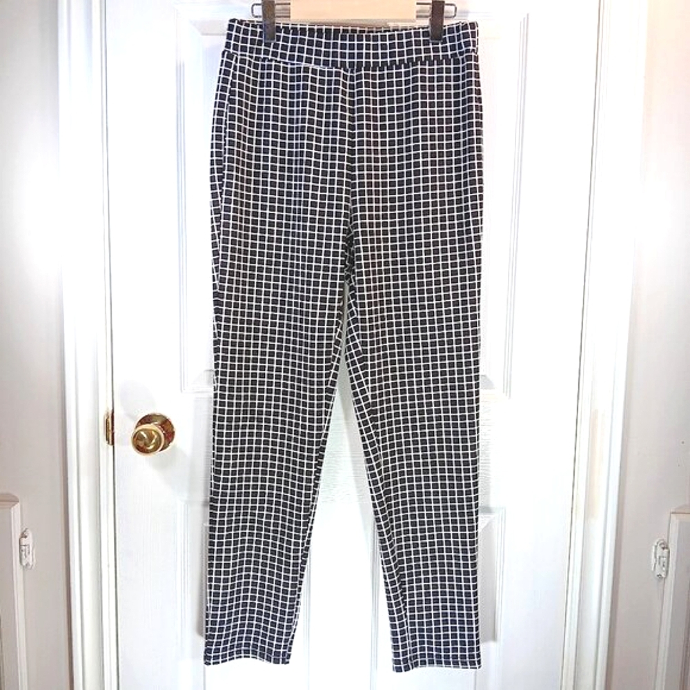 NWOT Shein Women's Black White Checkered Dress Pants Size XL